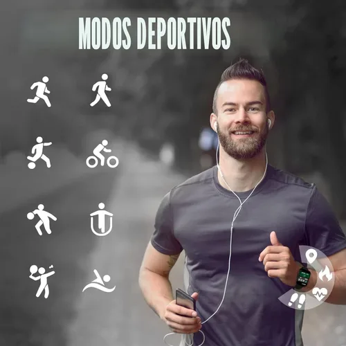 Miniatura 5 de Choiknbo Reloj inteligente con rastreador de fitness para teléfonos Android/iOS, pantalla táctil completa de 1.69 pulgadas con monitor de frecuencia