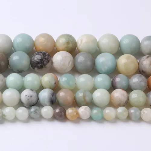Miniatura 103 de Cuentas de jade verde chino natural, piedras preciosas, cuentas redondas sueltas para hacer joyas, pulsera DIY, collar, 8mm, 45 piezas, 15 pulgadas