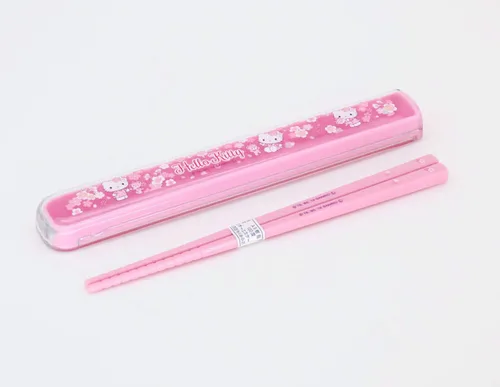 Miniatura 8 de OSK Hello Kitty Sakura HS-11 - Juego de palillos con tapa