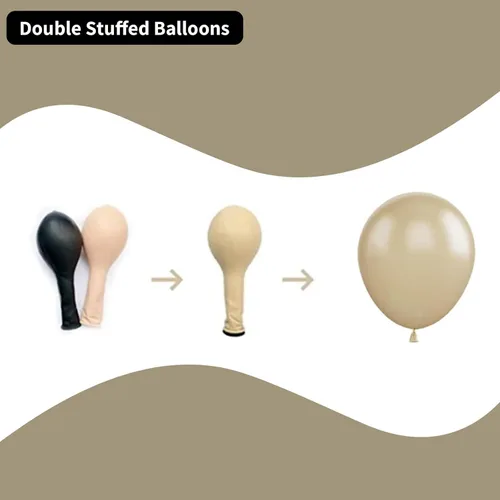 Miniatura 3 de Paquete de 60 globos de 12 pulgadas con temática de arena blanca, globos beige cromado, metálico, champán, piel y crema neutro, decoraciones