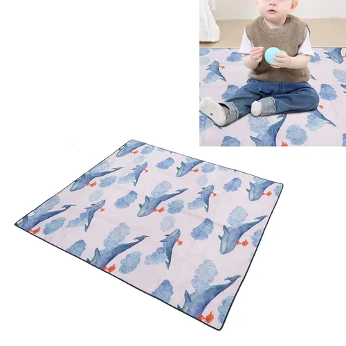 Miniatura 3 de Linda alfombra de juego de nubes de tiburón, tapete de juego para bebé, multifuncional, impermeable, antideslizante, tapete de picnic para salas