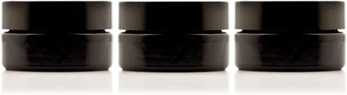 Miniatura 9 de Infinity Jars Tarro con tapa de rosca de 6.8 fl oz (6.76 fl oz) negro ultravioleta recargable estilo cosmético botella de viaje tarro de vidrio