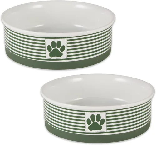 Miniatura 14 de DII Hueso seco Bol mascota de cerámica para comida & agua, con borde de silicona para antideslizante Pequeño, Mediano, Grande Perros y Gatos, L, Gris
