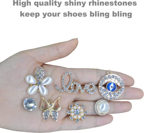Miniatura 3 de Dijes brillantes para zapatos para mujeres, adolescentes y niñas, accesorios de decoración de zapatos lindos para zuecos, paquete de dijes geniales