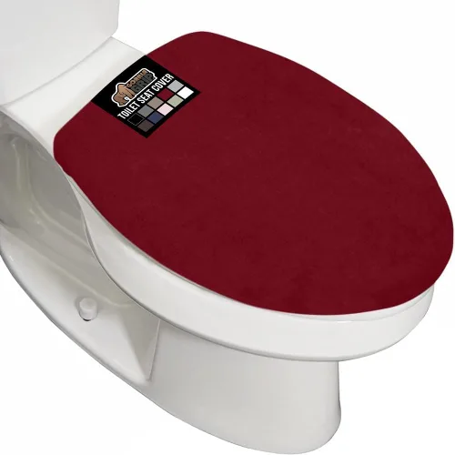 Miniatura 10 de GORILLA GRIP Funda gruesa de espuma viscoelástica para tapa y asiento de inodoro de baño, parte superior de terciopelo suave, lavable a máquina, Azul