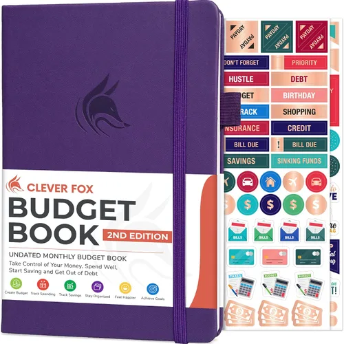 Miniatura 8 de Clever Fox Budget Book 2.0 - Planificador de presupuestos simple para principiantes - Cuaderno financiero con seguimiento de gastos de dinero, Negro
