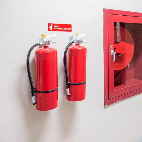 Miniatura 8 de Adhesivo para extintor de incendios para negocios, oficina, comercial, propietario (alquiler a corto plazo), letrero de extintor de incendios de Rojo