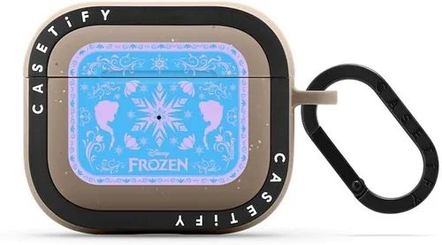 Miniatura 43 de CASETiFY AirPods Pro (1ª/2ª Gen) Estuche Bounce con Anillo [Colaboración Frozen] - Copo de Nieve de Anna - Taupe Mate