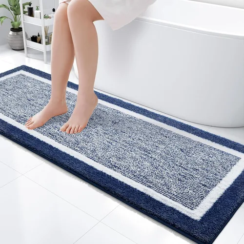 Miniatura 61 de OLANLY Alfombras de baño 24x16, tapete de baño de microfibra extra suave y absorbente, antideslizante, lavable a máquina, alfombra de baño esponjosa