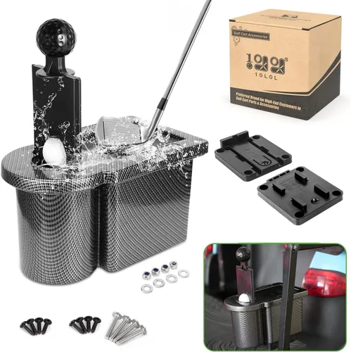 Miniatura 9 de 10L0L Limpiador de cabeza de palo de golf y pelota de golf 2 en 1 con soporte universal extraíble, se adapta a los modelos EZGO TXT RXV y Club Car