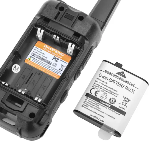 Miniatura 9 de Walkie Talkies de largo alcance para adultos, radio FRS recargable Walkie Talkie 6 unidades Baofeng F22 Waki Taki, NOAA, linterna, cargador tipo C