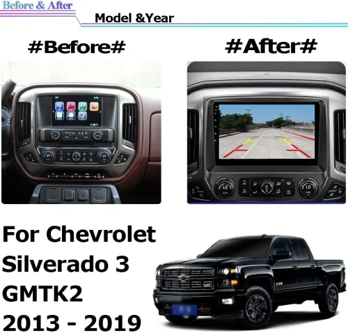 Miniatura 2 de Radio estéreo Android 12 para Chevrolet Silverado y GMC Sierra (2014-2018). Pantalla IPS de 10 pulgadas Octa Core 4GB+64GB Carplay inalámbrico