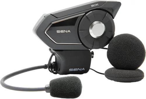 Miniatura 2 de Sena 30K Sistema de comunicación de auriculares Bluetooth para motocicleta con malla, altavoces HD, paquete doble