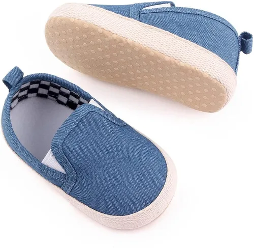 Miniatura 8 de haozaye Zapatos de lona para bebés, niñas y niños, suela suave, mocasines para cuna, zapatos casuales Austin para niños pequeños, mocasines planos