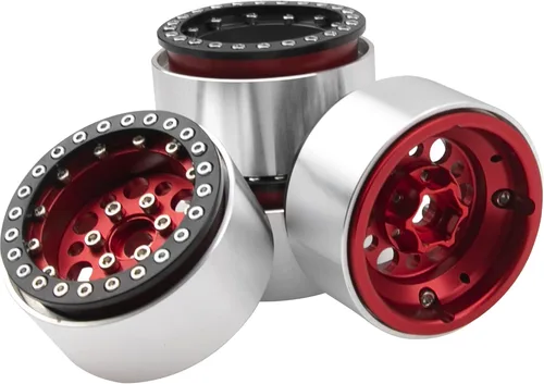 Miniatura 9 de ShareGoo - Juego de 4 cubos de aleación de aluminio de 1.9 pulgadas, compatibles con Traxxas TRX4 Axial SCX10 RCAWD D90 D110 Tamiya CC01 1/10 RC