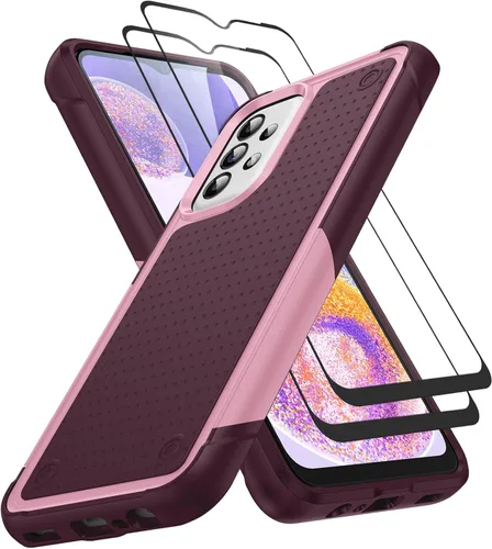 Miniatura 9 de Jeylly Compatible con Samsung Galaxy A22 5G Funda, Funda Samsung A22 5G con 2pcs protectores de pantalla de vidrio templado