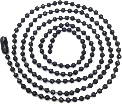 Miniatura 4 de COOLSTEELANDBEYOND Collar único con colgante de etiqueta de perro negro con incrustaciones de estrella de David de plata de acero inoxidable