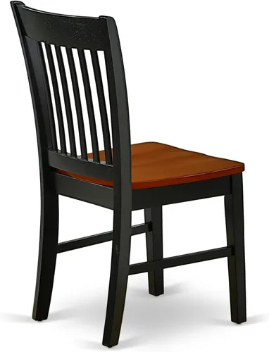 Miniatura 15 de East West Furniture ANNO3-BCH-W Juego de mesa y sillas de cocina de 3 piezas contiene una mesa de comedor redonda con pedestal y 2 sillas de asiento