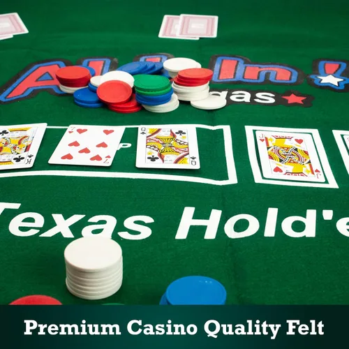 Miniatura 2 de STERLING Games Poker Blackjack Craps - Tapete de fieltro de 72 x 36 pulgadas, doble cara para casino estilo casino, mesa de juegos en casa, cubierta