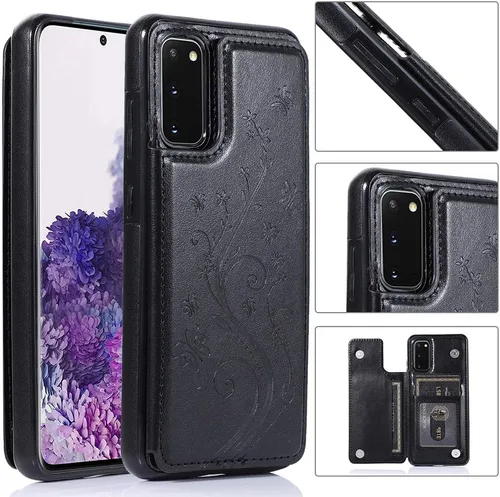 Miniatura 3 de Funda de teléfono para Samsung Galaxy S20 Glaxay S 20 5G de 6.2 pulgadas con protector de pantalla de vidrio templado y tarjetero con soporte