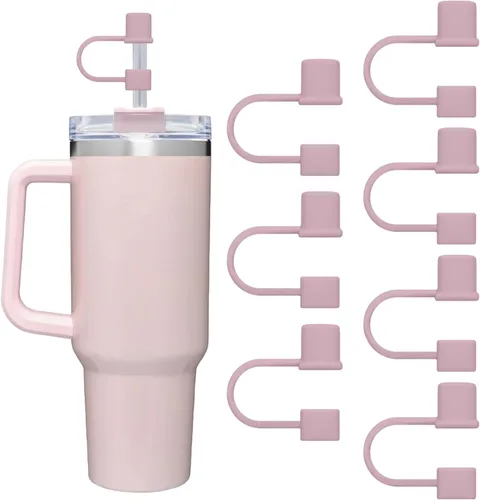 Miniatura 19 de 7 Piezas Tapas Protectoras de Pajilla para Copa Stanley, Simples de 10mm (0.4 pulgadas) Tapas de Pajilla de Silicona para Accesorios de Vaso Stanley