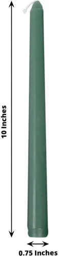 Miniatura 3 de Efavormart - Paquete de 12 velas cónicas de cera prémium de 10 pulgadas, color verde mezclado metálico, velas sin perfume Verde mixto