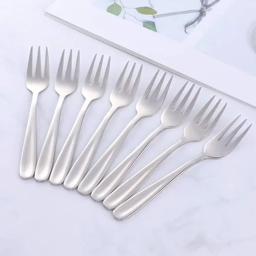 Miniatura 33 de Baikai - Juego de 12 tenedores para aperitivos, de acero inoxidable 18/10, con acabado de acero inoxidable, para cóctel, mini ensalada y fruta, 5.5
