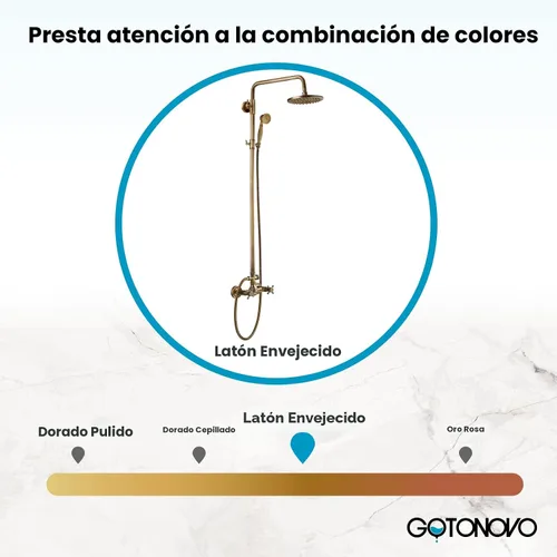Miniatura 9 de Juego de grifería para ducha de 8 pulgadas con chorro de lluvia y ducha de mano