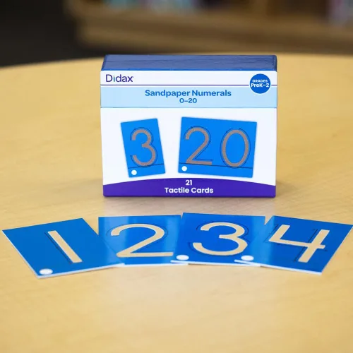 Miniatura 5 de Didax Educational Resources Números de papel de lija 0-20 Tarjetas
