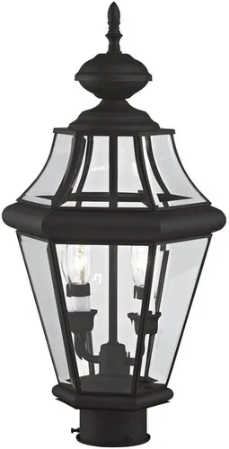 Miniatura 3 de Livex Lighting 2264-02 - Farol de poste para exteriores, 2 luces, latón pulido