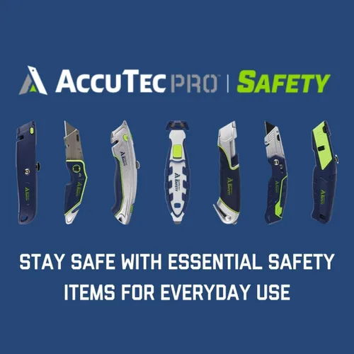 Miniatura 7 de AccuTec Pro Safety R1 - Herramienta de corte de cabeza reemplazable, cuerpo ABS, hoja de acero al carbono, divisor de cinta, abridor de cajas