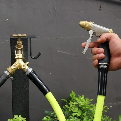 Miniatura 3 de Divisor de manguera de jardín, conector de 2 vías de latón resistente, grifo de jardín, divisor para grifo al aire libre, divisor de manguera