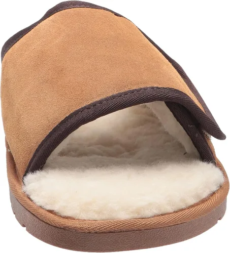 Miniatura 2 de MUK LUKS Pantuflas con puntera abierta para hombre de cuero