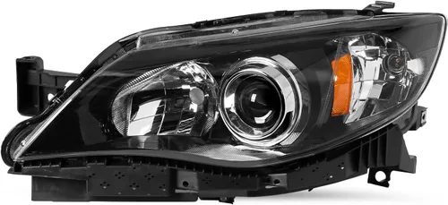 Miniatura 11 de SOCKIR - Conjunto de faros delanteros halógenos compatible con Subaru Impreza WRX Outback Sport 2008-2011, faro proyector con carcasa cromada