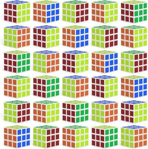 Miniatura 9 de Vdealen - Juego de 24 mini cubos rompecabezas para fiestas para niños, cubo mágico de 3x3 de 1.18 pulgadas para recompensas escolares y premios