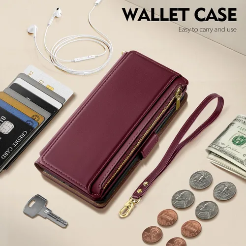 Miniatura 3 de Antsturdy Funda tipo cartera compatible con iPhone 11 Pro Max, funda de piel sintética con bloqueo RFID, funda para teléfono para mujeres y hombres