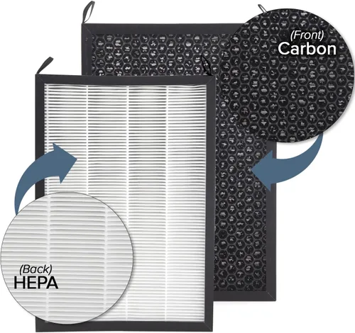 Miniatura 2 de Nuwave OxyPure - Paquete de 2 filtros de repuesto originales HEPA/carbono, elimina irritantes, contaminantes y olores, producido y vendido por