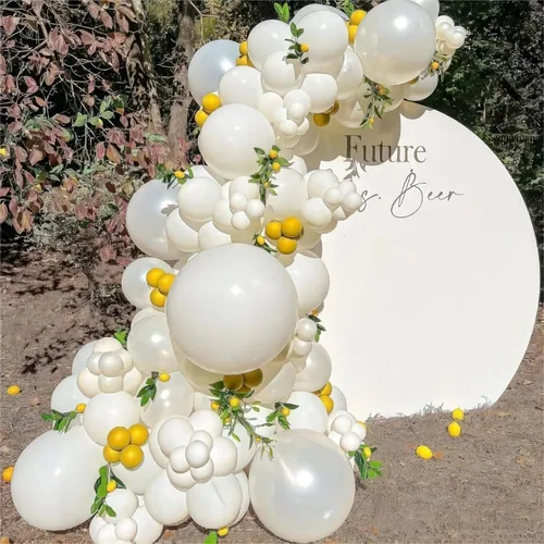 Miniatura 6 de Paquete de 150 globos blancos de diferentes tamaños, 18, 12, 10, 5 pulgadas, kit de arco de guirnalda de globos de fiesta de cumpleaños, baby