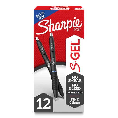 Miniatura 5 de SHARPIE S-Gel - Bolígrafos de gel, punta media (0.028 in), verde, punta fina (0.020 in), azul, 24