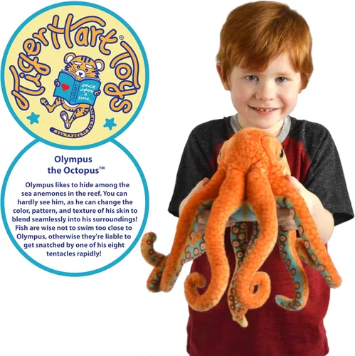 Miniatura 3 de TigerHart Olympus El Pulpo - Peluche de 18 Pulgadas
