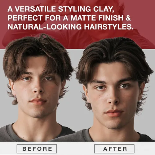 Miniatura 2 de CRVFT - Arcilla para el cabello de 1 onza, acabado mate verdadero, arcilla de peinado de fijación media para hombres, aspecto natural, textura