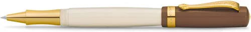 Miniatura 20 de Kaweco STUDENT 20's Jazz Bolígrafo I Business Bolígrafo de acrílico de alta calidad en marrón y crema I Elegante bolígrafo con caja de regalo