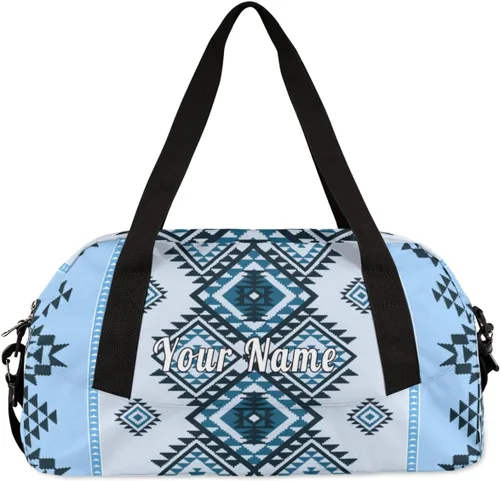Miniatura 5 de Bolsa de lona personalizada para niños, diseño étnico de damasco, bolsa de gimnasio deportiva personalizada para niños y niñas, bolsas de viaje