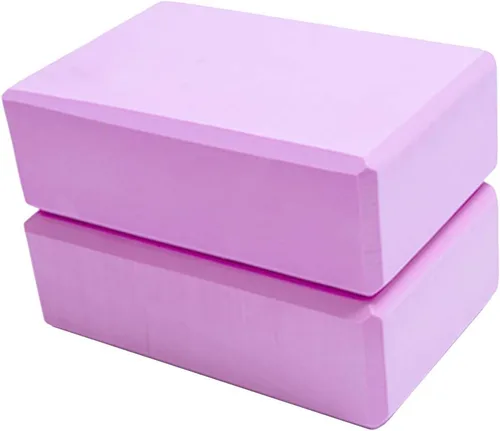 Juego de 2 bloques de yoga de espuma EVA para ejercicio, proporciona equilibrio de estabilidad y apoyo para mejorar la fuerza, 9 x 6 x 3 pulgadas