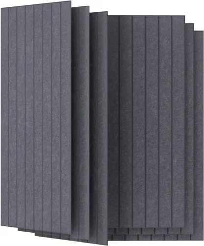 Miniatura 9 de UMIACOUSTICS 6 Piezas 47.2 x 23.6 Pulgadas Panel Acústico, Panel Decorativo de Pared Absorbente de Sonido para Oficina, Cine en Casa, Estudio, Nogal