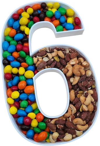 Miniatura 32 de 12" o GRANDE 16" - Cajas de número rellenables de plástico reutilizables de alta calidad para embutidos, cajas de cartas para fiesta de cumpleaños