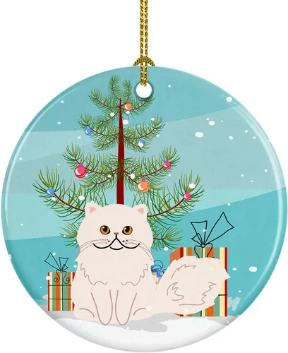 Miniatura 16 de Caroline's Treasures Árbol de Navidad de gato asiático, adorno de cerámica para colgar en el árbol de Navidad, decoración para el hogar, Navidad