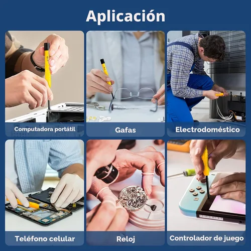 Miniatura 8 de Kit de herramientas de reparación de lentes magnético todo en uno mejorado con tornillos, kit de fijación de lentes con juego de destornilladores