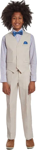 Miniatura 5 de Nautica Boys' 4-Piece Set with Dress Shirt, Bowtie, Vest and Pants