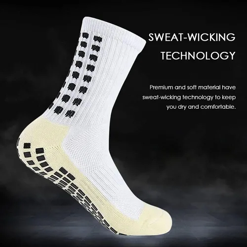 Miniatura 2 de Calcetines de fútbol para hombre almohadillas antideslizantes de agarre para fútbol baloncesto calcetines de agarre deportivo 4 pares B0BDF3FTVL